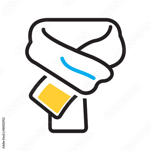 Vector multi color icon for Scarf
