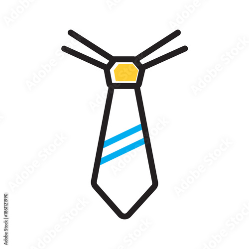 Vector multi color icon for Tie