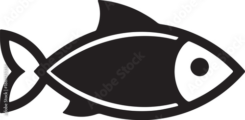 Geometric Fish Logo Icon Teal and Black Marine Vector for Seafood Restaurants Aquariums