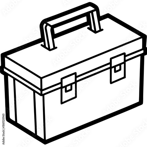 Toolbox line art vector
