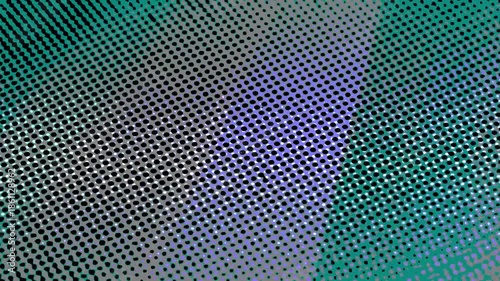 Grey, green, blue, black background. Real video handmade with old screens for designer and graphic designer