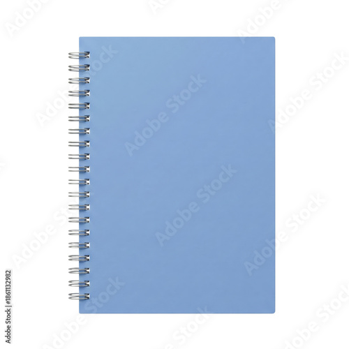 Photos Blank blue spiral bound notebook on transparent background