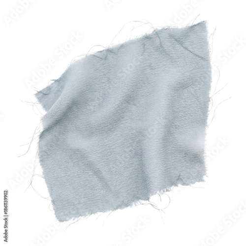 Принти на полотні Light blue textured silk fabric swatch on transparent background