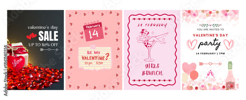 Valentine's day sale event with generous discounts on gifts and love-themed items