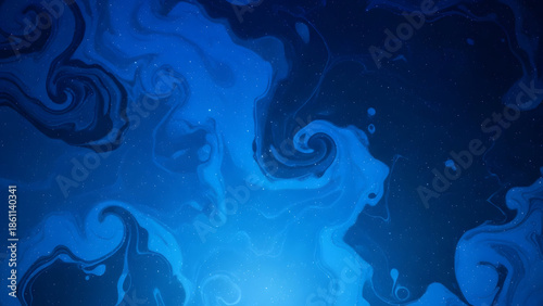 Mesmerizing vibrant blue abstract swirling liquid background with a glowing effect, perfect for creative projects, presentations, or digital art designs.