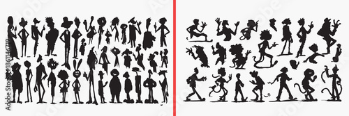 women children silhouette vector, family activity black silhouettes, mother child illustration set, parenting outline art, lifestyle vector collection, family icon set, people clipart silhouettes, chi