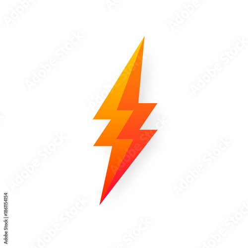 Free Download Lightning bolt icon isolated on white background. Vintage flash symbol, thunderbolt with grunge texture. Simple lightning strike sign. Vector illustration - GFXLoad