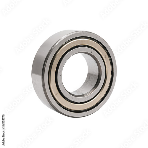 Steel Ball Bearing on a White Background Showing Details of Construction and ...