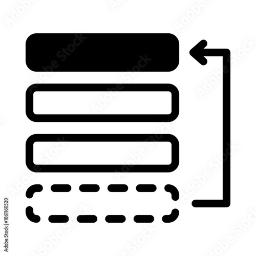 Prioritization and decision making symbol, illustrated by a stacked pyramid with a highlighted top, expressing focus on what matters most.