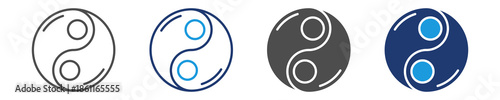 yin yang icon sheet with multi style