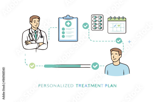 personalized treatment plan progress illustration for patient