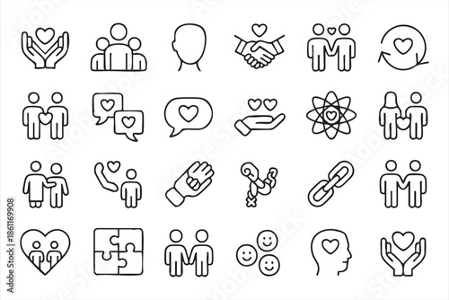 People and Connection Icons for Emotional Support Applications