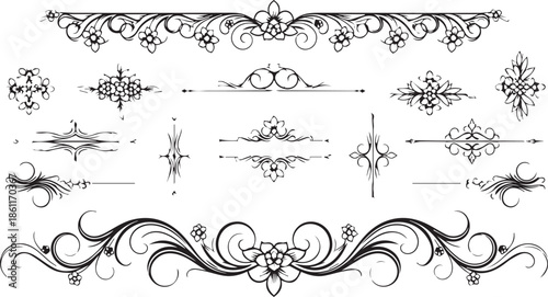 Luxury Calligraphic Swirl Ornament and Decorative Wave Line Art