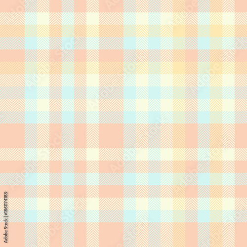 Strong seamless tartan background, stripped vector texture fabric. Artwork check pattern plaid textile in light and moccasin colors.