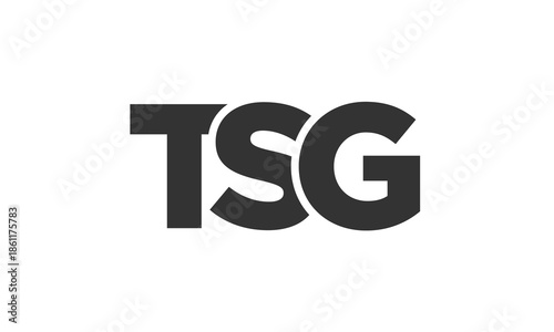 TSG logo design template with strong and modern bold text. Initial based vector logotype featuring simple and minimal typography. Trendy company identity.