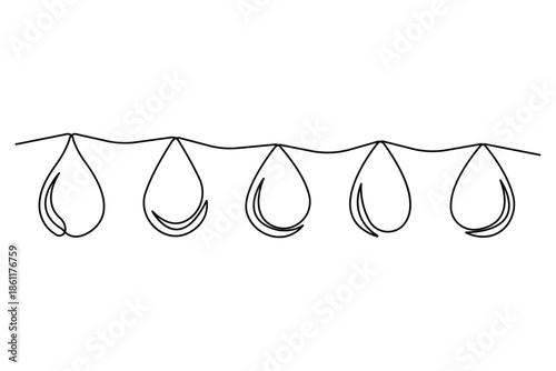 Continuous one line art drawing of earth water day. World water day line art concept vector illustration