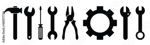 house tools set engineer tool icon