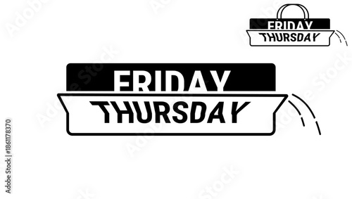 A flip clock showing the approach of Black Friday