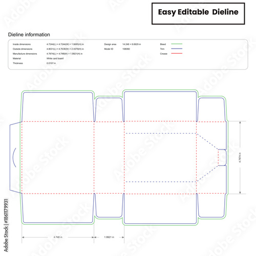 tear away box tuck end box dieline template box dieline die lines packaging custom dieline  box cardboard box dieline pizza box dieline printable product packaging layout,
