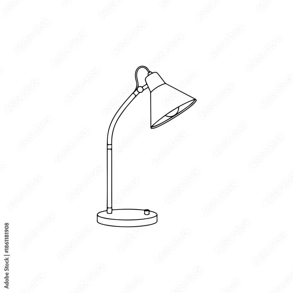 Obraz premium Desk lamp isolated on transparent background