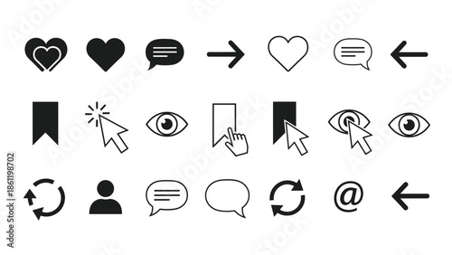 Silhouette of soccer players in action kicking a ball and standing with foot on football, isolated on white background, vector,