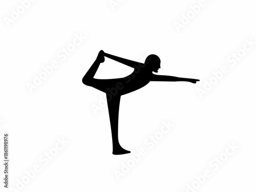 Minimalist yoga pose silhouette vector illustration for fitness and wellness branding.