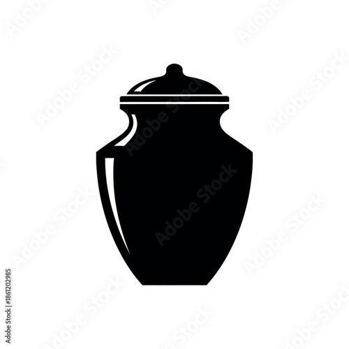 Black Silhouette of an Urn.