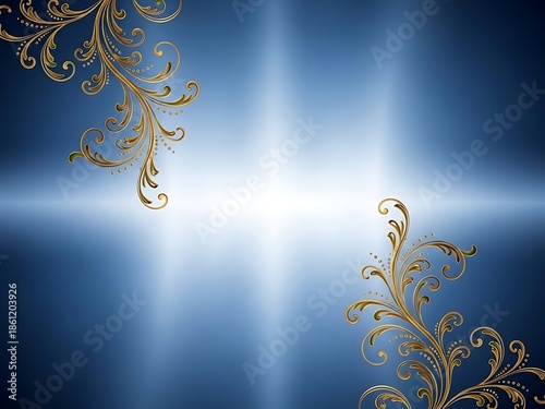 Bright sun shining through tree branches against blue sky