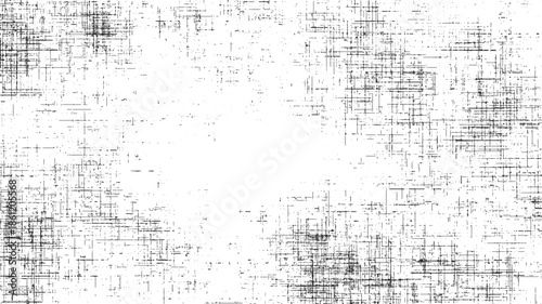 Black and white abstract grid pattern with scattered dots and lines background texture 2