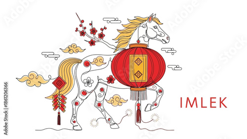 chinese new year horse decoration