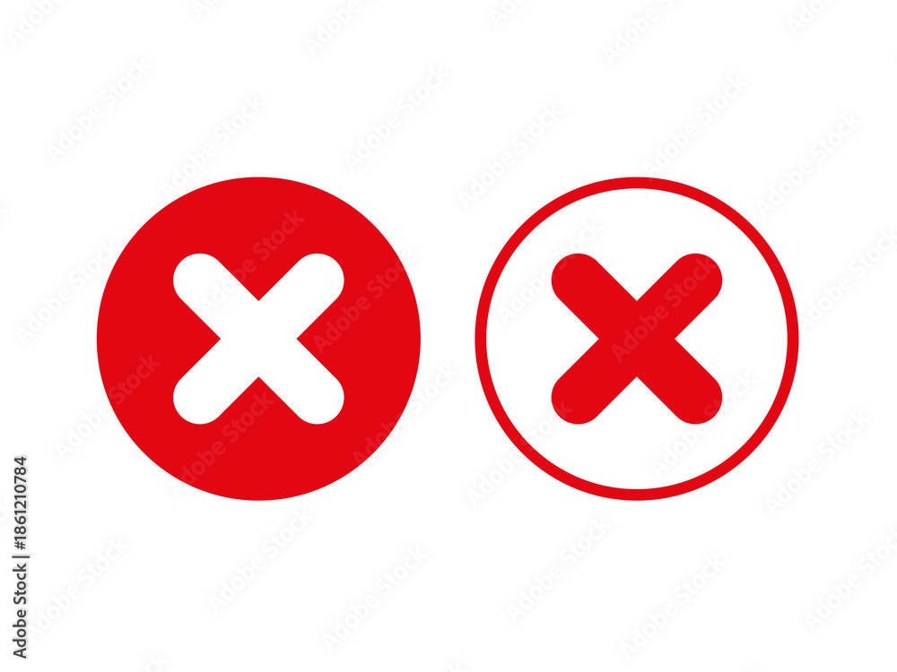 Obraz premium Cross Icon Close Cancel Symbol for Web and Mobile Interface