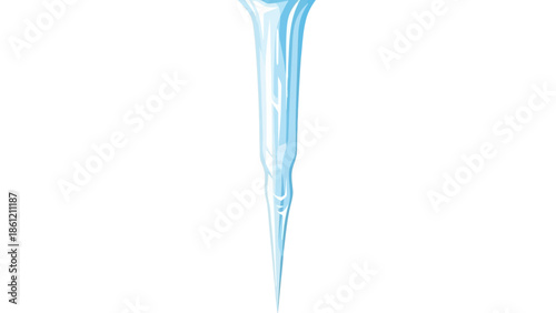 A close-up view of a realistic icicle, symbolizing winter and cold weather conditions