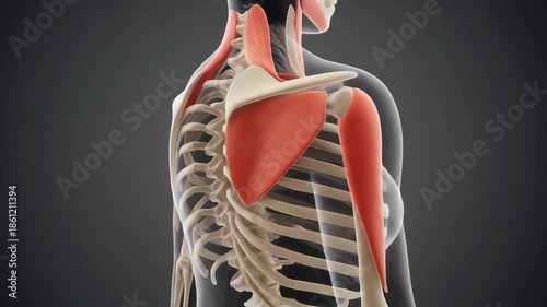 3D Animation of Human Shoulder Ligament and Clavicle Rotation