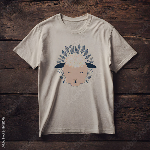 a shirt featuring a minimalist animal illustration