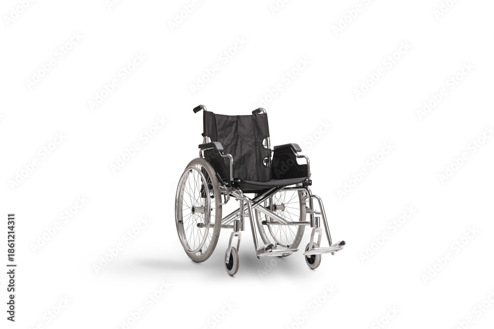 Fototapeta premium Studio shot of a manual folding wheelchair