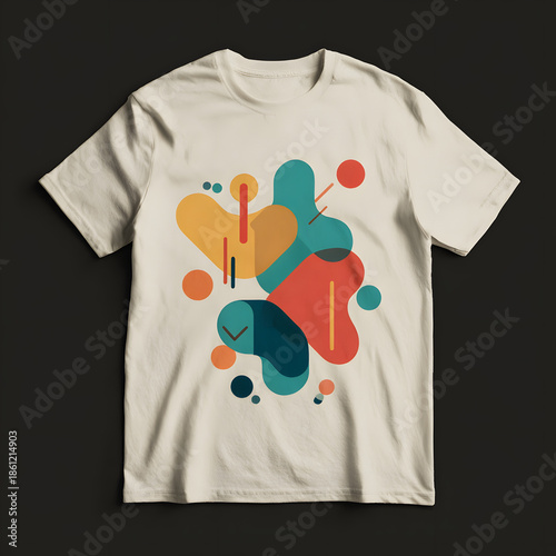 a t-shirt with a creative abstract design