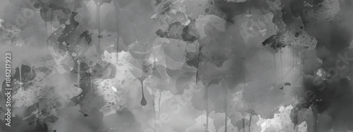 Grayscale Artistic Fog Background with Ink Wash and Gentle Contrast