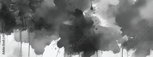 Moody Ink and Smoke Abstract Design with Atmospheric Flow