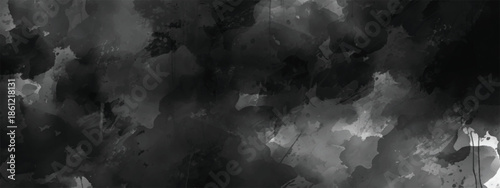 Grayscale Abstract Ink Cloud with Soft Mist and Flowing Movement