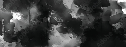 Abstract Smoke Inspired Texture with Soft Ink Layers and Grayscale Palette