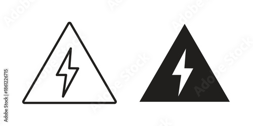 Free Download High voltage icons symbol, logo illustration. Vector graphics set - GFXLoad