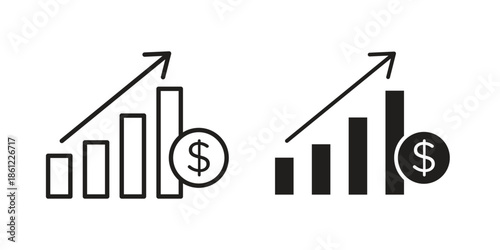High Sales icons symbol, logo illustration. Vector graphics set