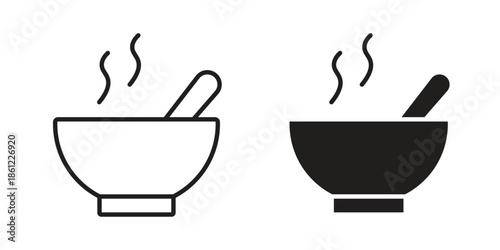 Japanese soup bowl icon