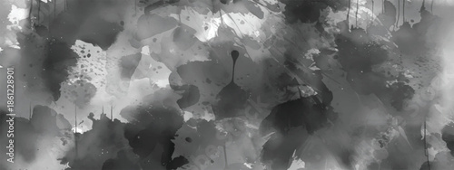 Monochrome Artistic Texture with Smoke Like Forms and Fluid Motion