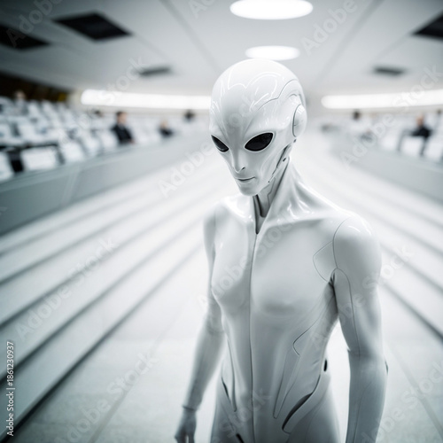 tall slender white humanoid...