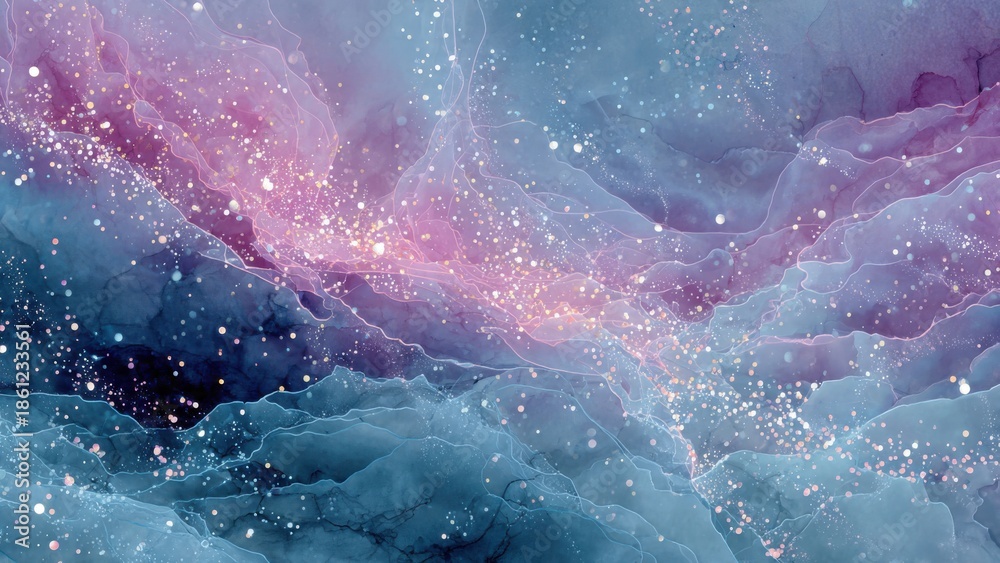 Fototapeta premium Quantum Data Interface Design: Abstract panels and particles interacting 