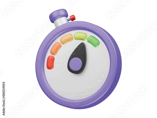 barometer icon 3d illustration render