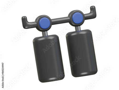 welding cylinder icon 3d illustration render