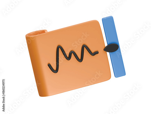 seismometer icon 3d illustration render