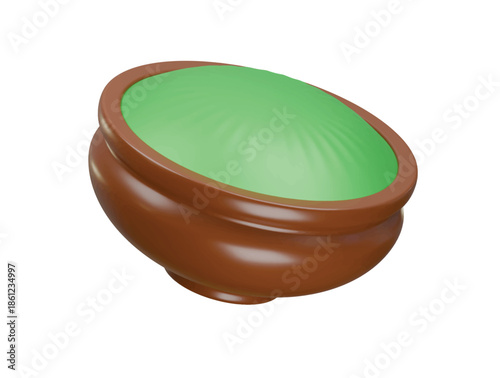 wasabi icon 3d illustration render